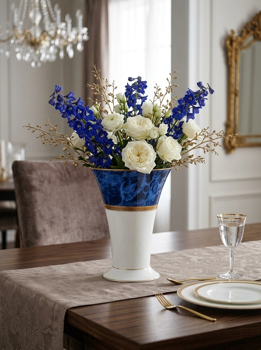 Majestic Blue Vase 16 cm - With Gift Box