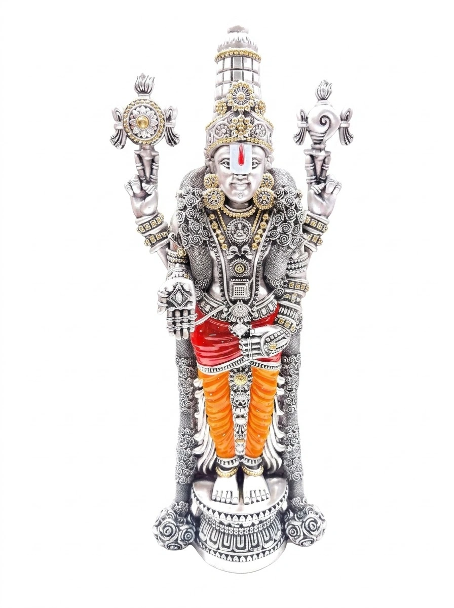 Standing Balaji Silver Antiq Emery