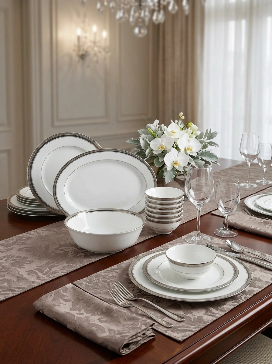 Austin Platinum Dinner Set 21 Pc