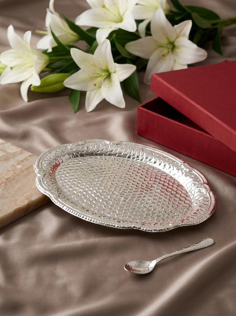 Hammered Oval Tray