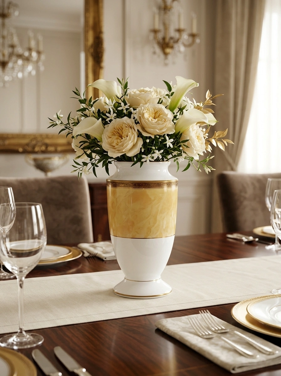Majestic Yellow Vase Lg 23 cm - With Gift Box