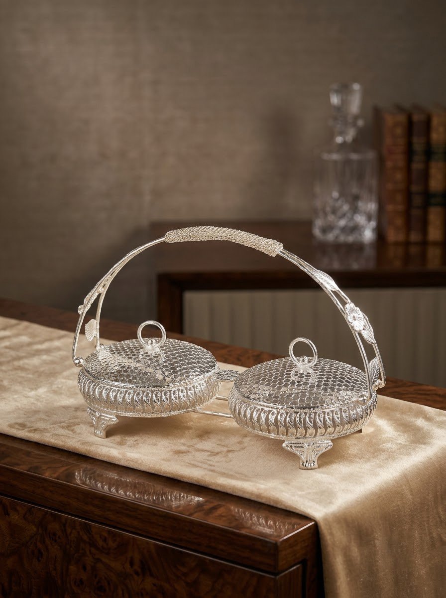Pair of Round Basket with Handle