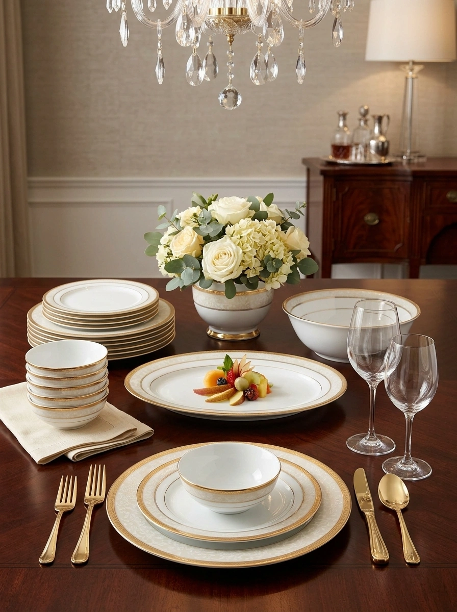 Brunswick Gold Dinner Set 45 Pc