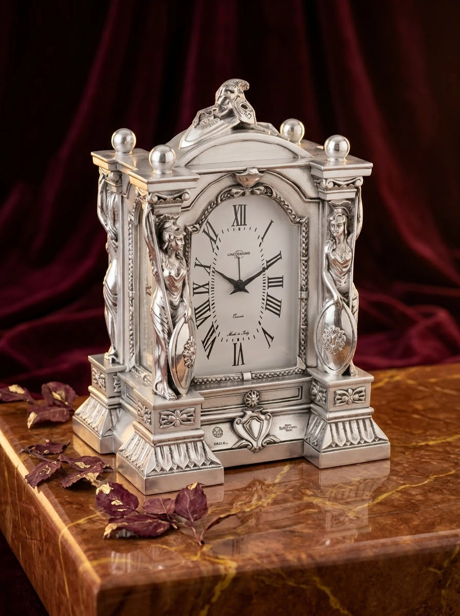 Table Clock "Woman with Shield" (Small)