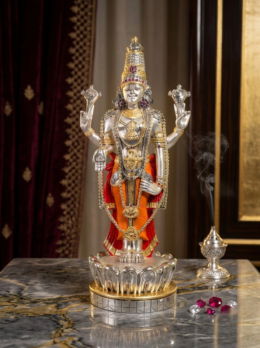 Balaji with Orange Dhoti