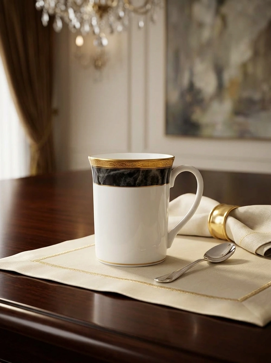 Majestic Black Mug - White Box