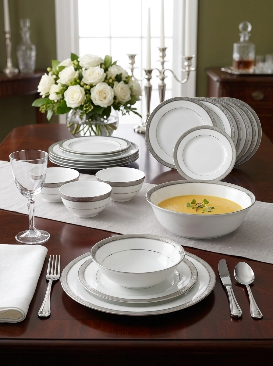 Regent Platinum Dinner Set 21 Pc