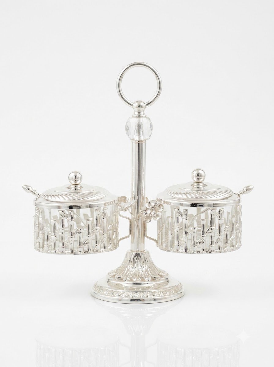 Set of 2 Sugar Pot with Handle