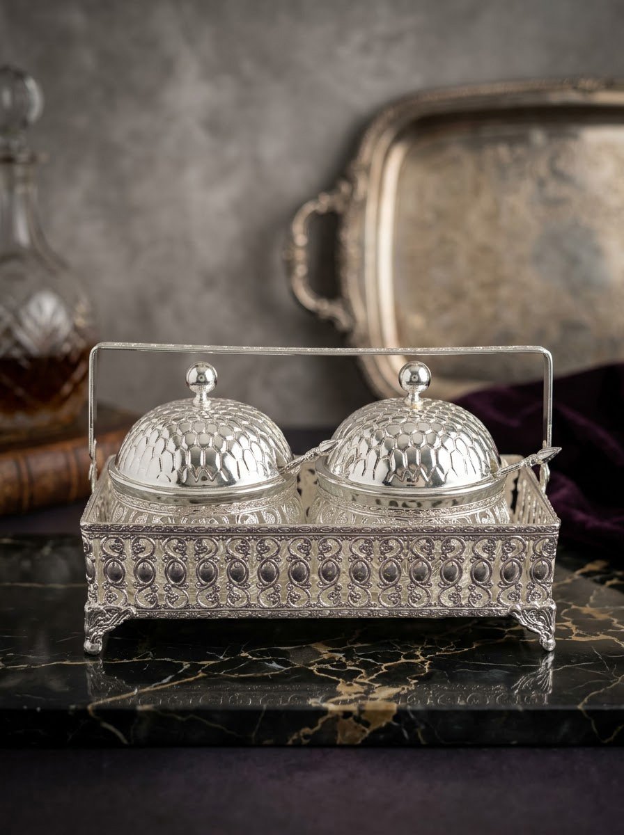 Basket with 2 Sugar Pot