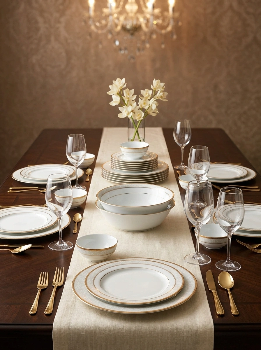 Brunswick Gold Dinner Set 18 Pc