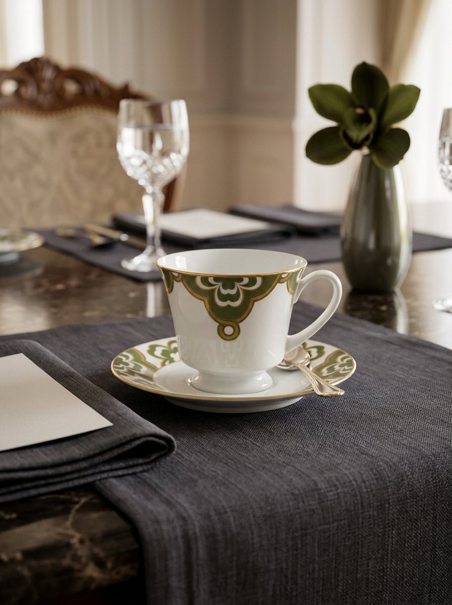 Chromatic Clover (Pistachio) Cup & Saucer