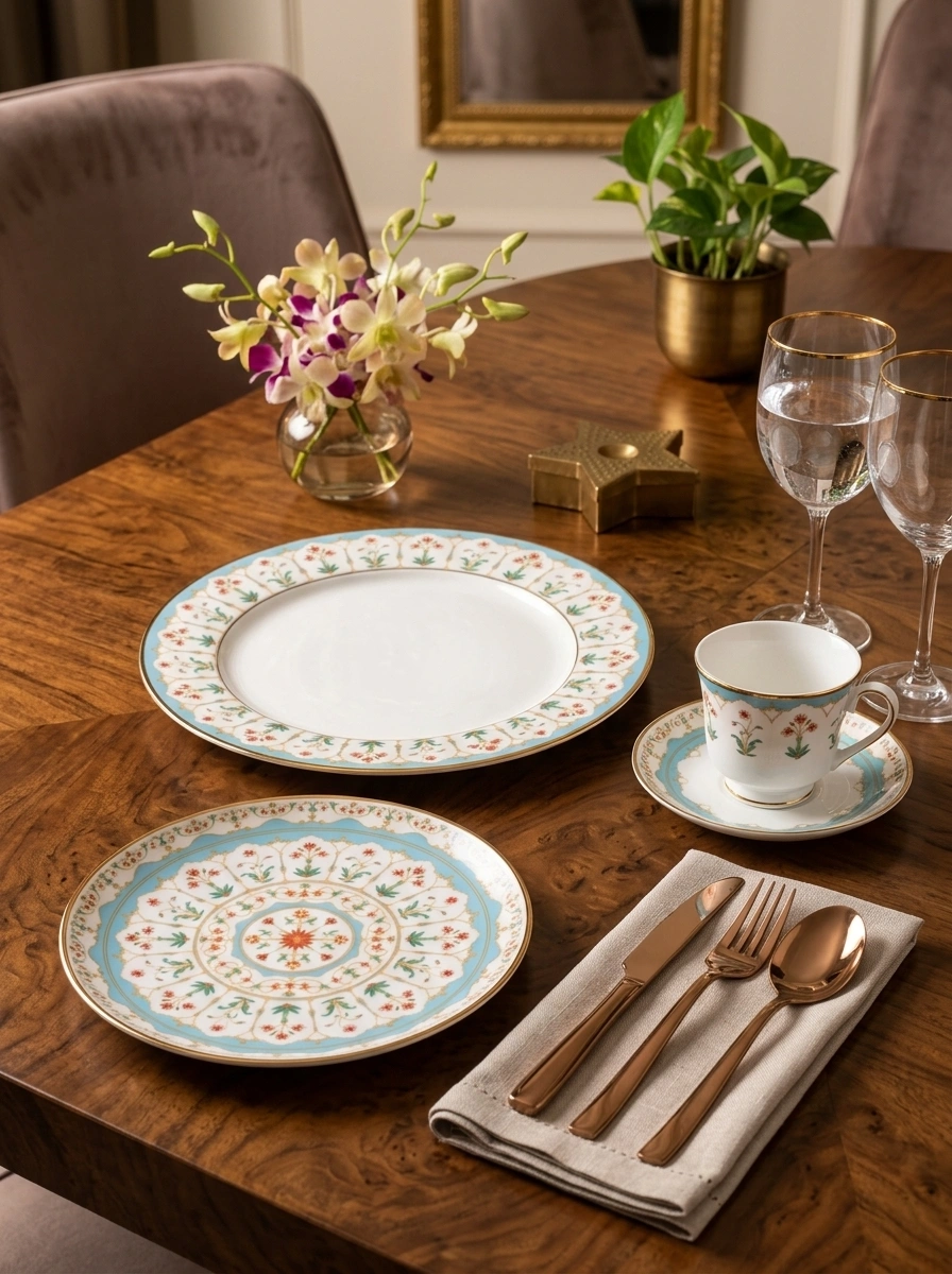 Royal Blossom Dinner Set 45 Pc