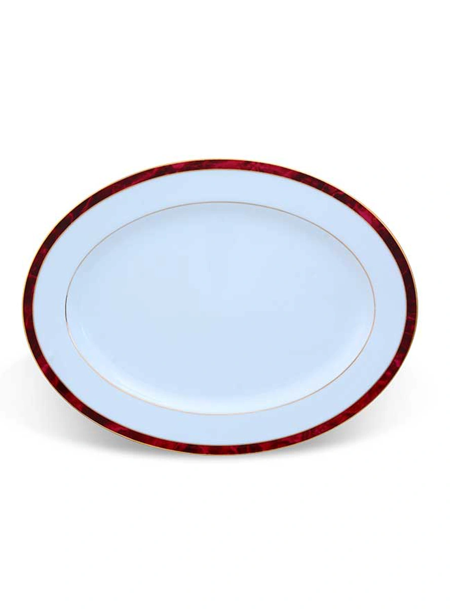 Marble Red Dinner Set 61 Pc image 4