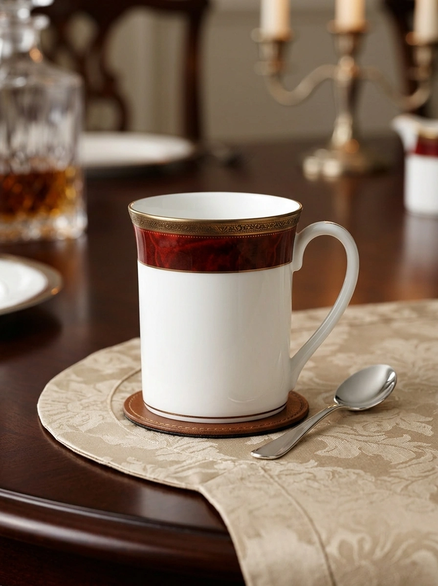 Majestic Burgundy Mug - White Box