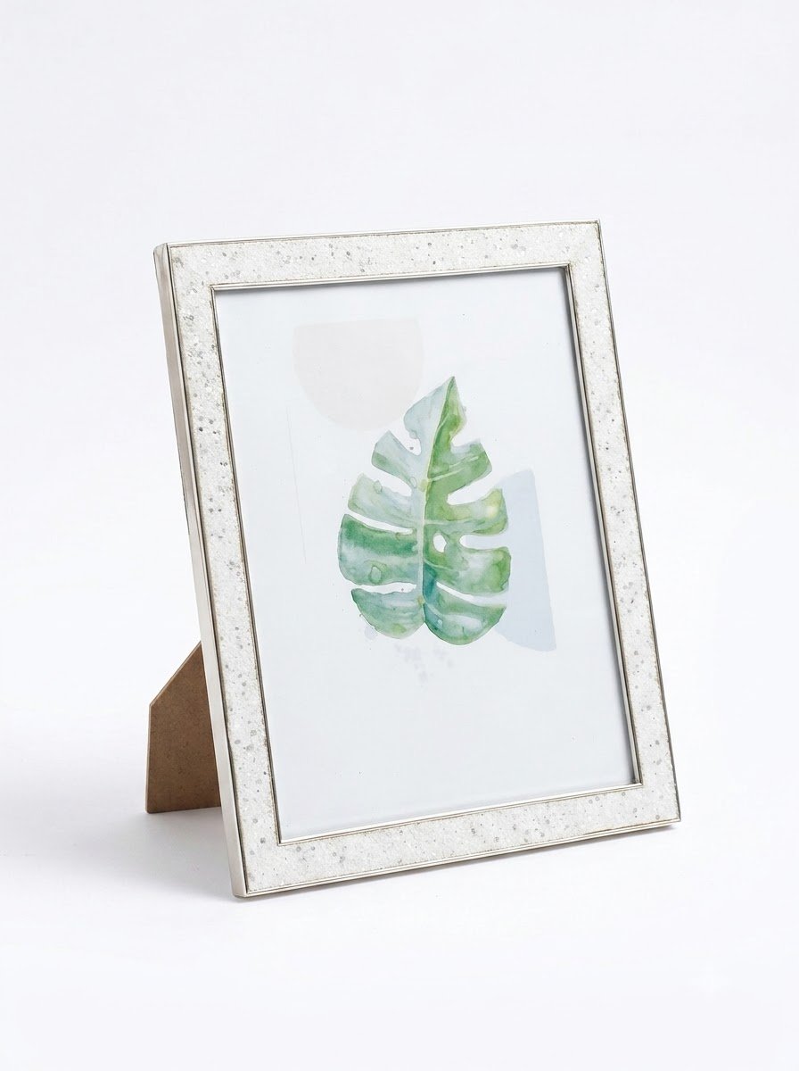 White Marble Dust Photo Frame