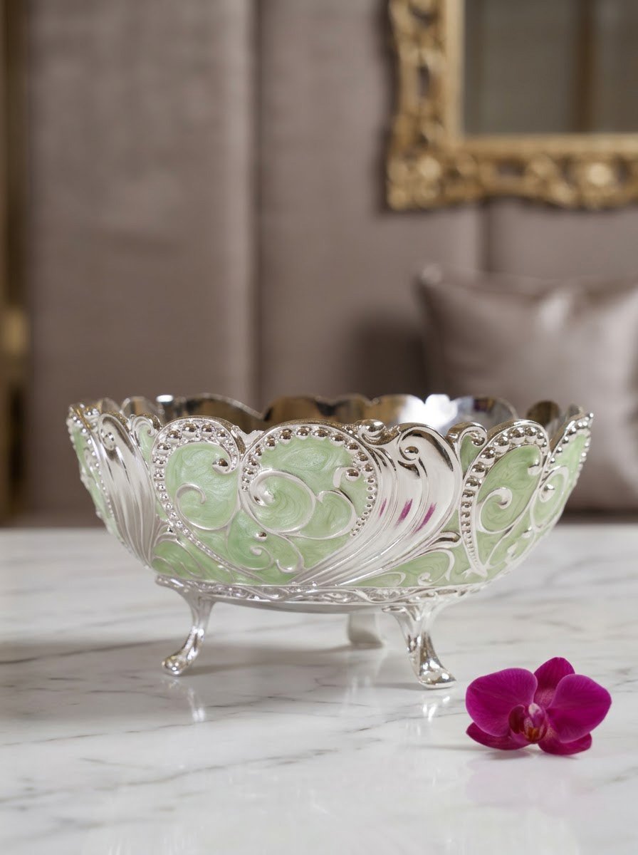 Bowl- Green Enamel