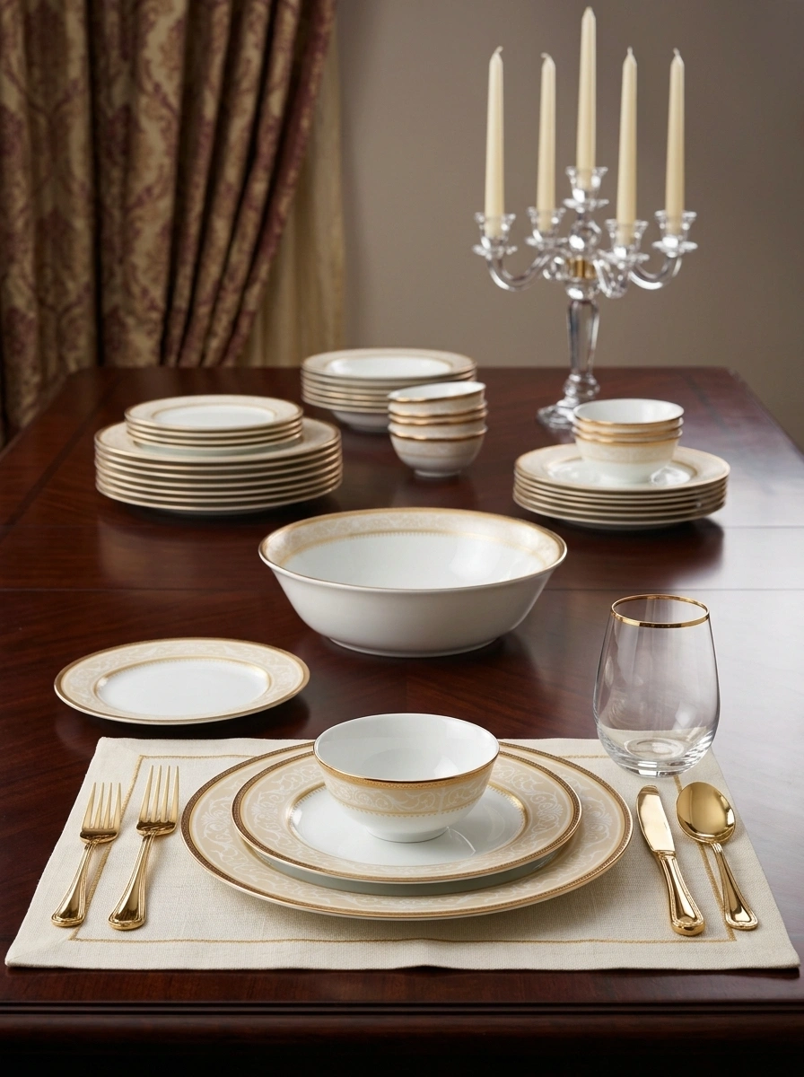 Glendoland Gold Dinner Set 21 Pc