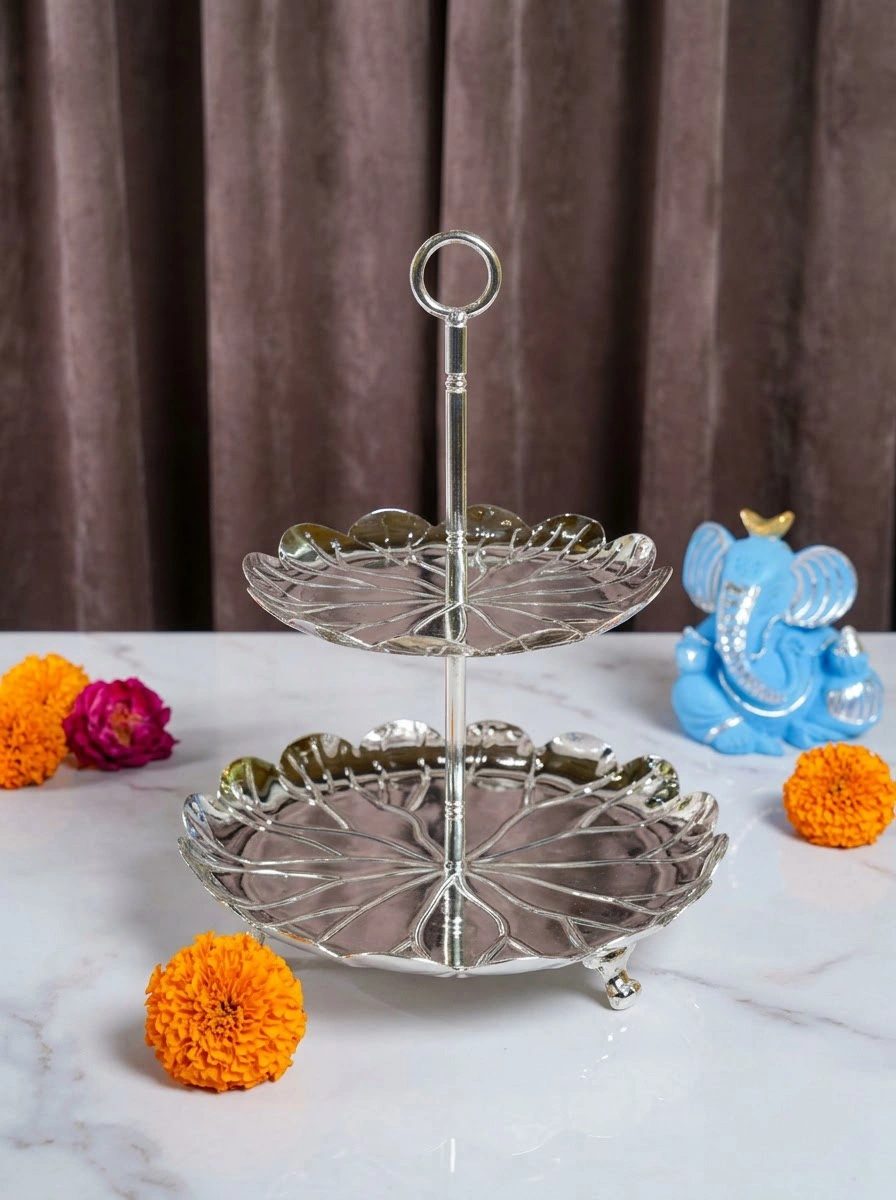 2 Tier Flower Platter