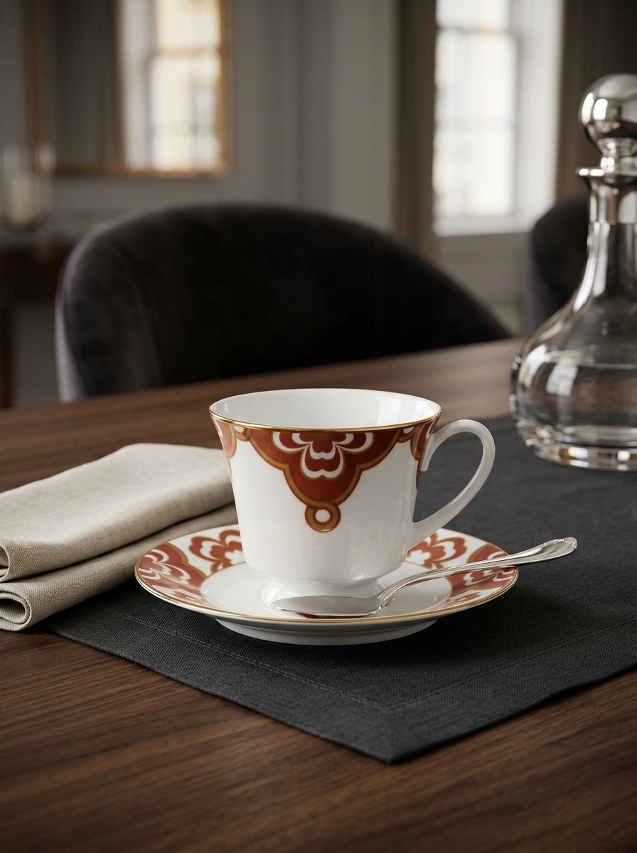 Chromatic Clover (Chestnut) Cup & Saucer