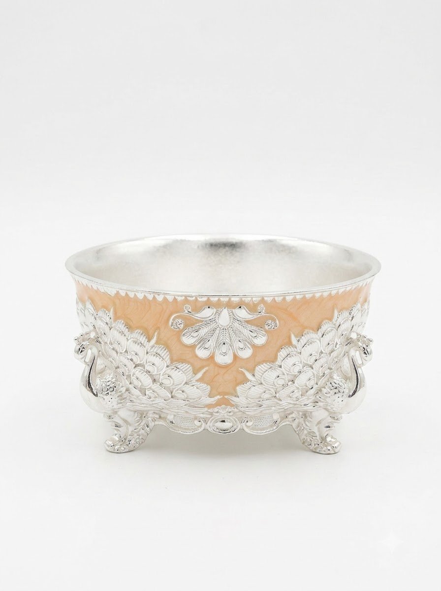 Small Bowl Peach Enamel