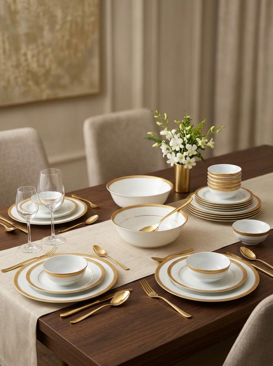 Signature Gold Dinner Set 21 Pc