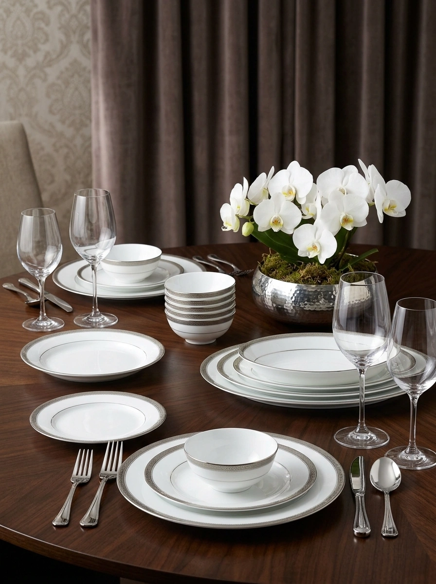 Signature Platinum Dinner Set 45 Pc