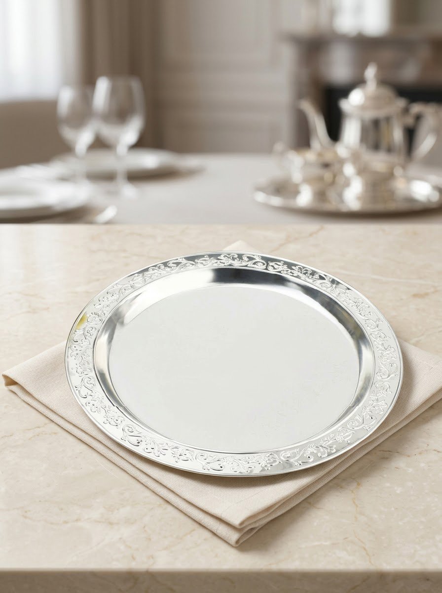Round Etched Tray