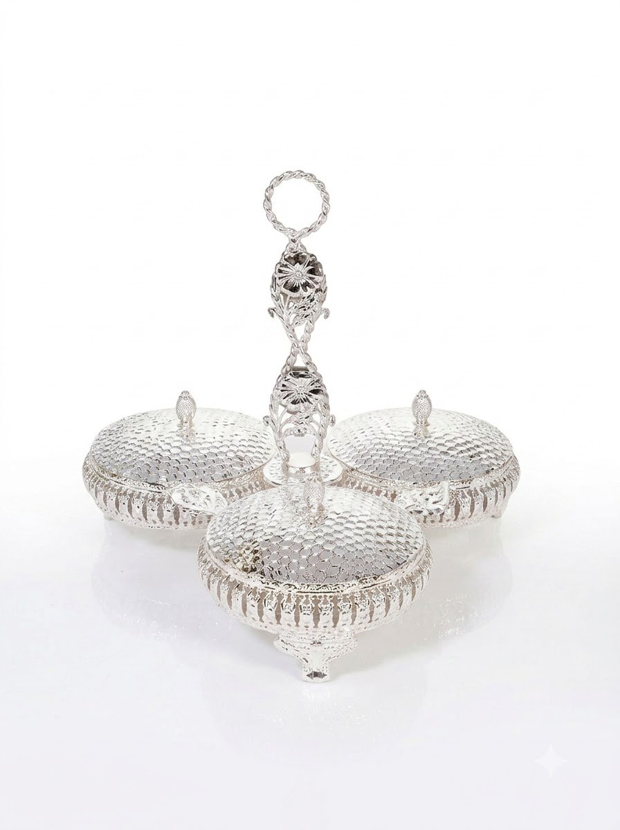 Set of 3 Round Basket with Handle