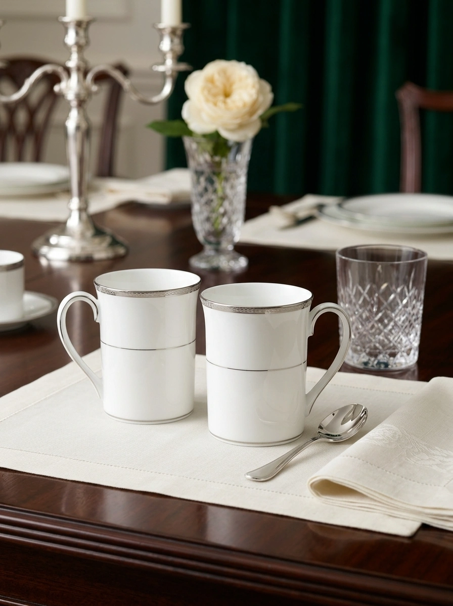 Toorak Platinum Mug - White Box