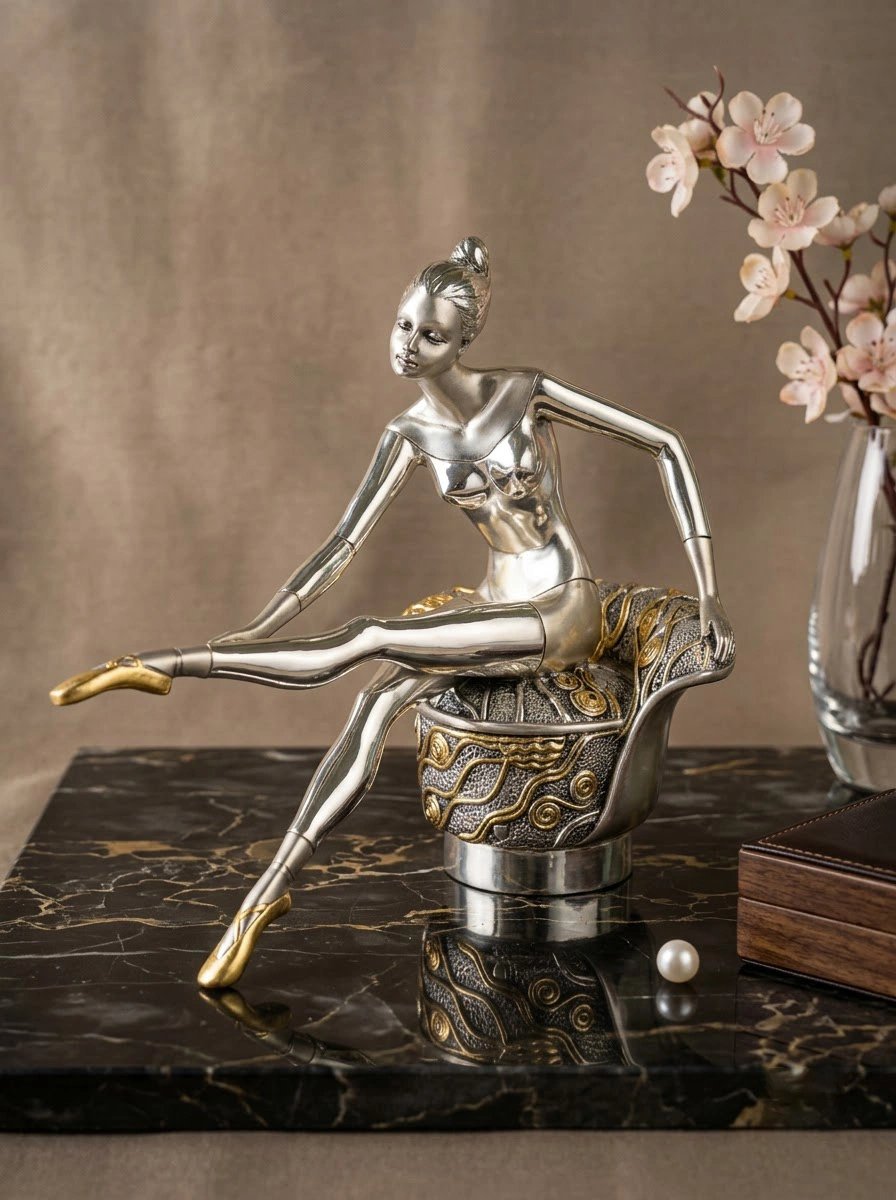 Lady Sitting on Sofa