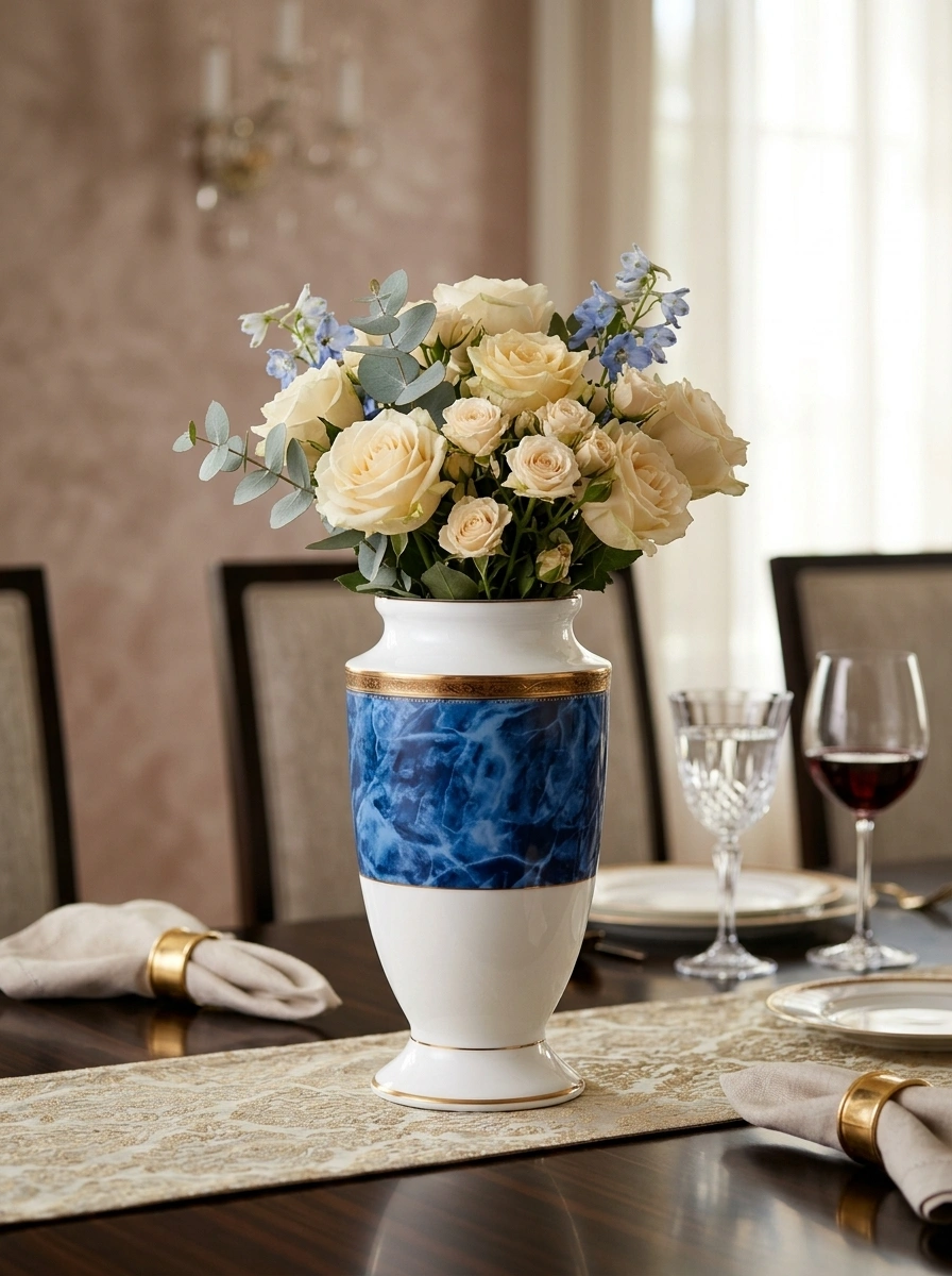 Majestic Blue Vase Lg 23 cm - With Gift Box