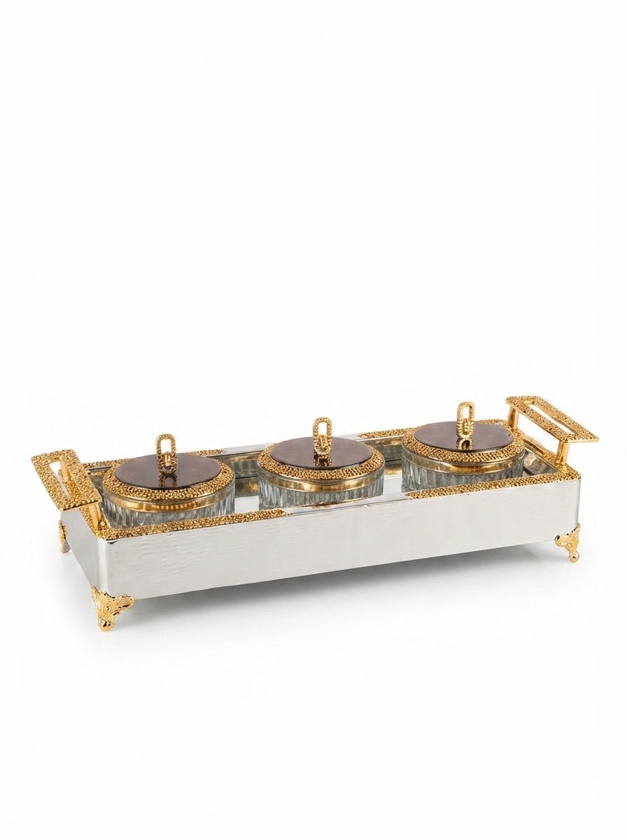 Basket Tray with 3 Lid Bowl
