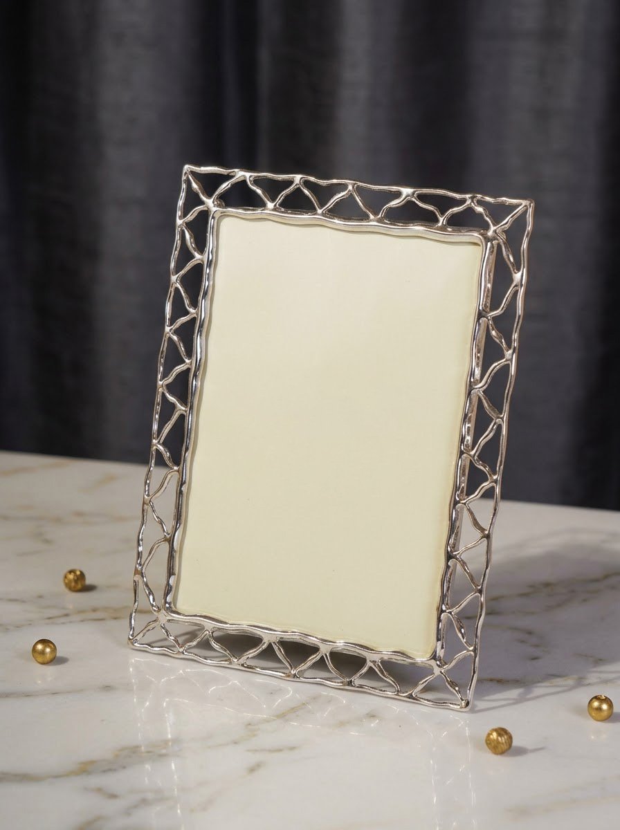Silver Net Photo Frame Silver