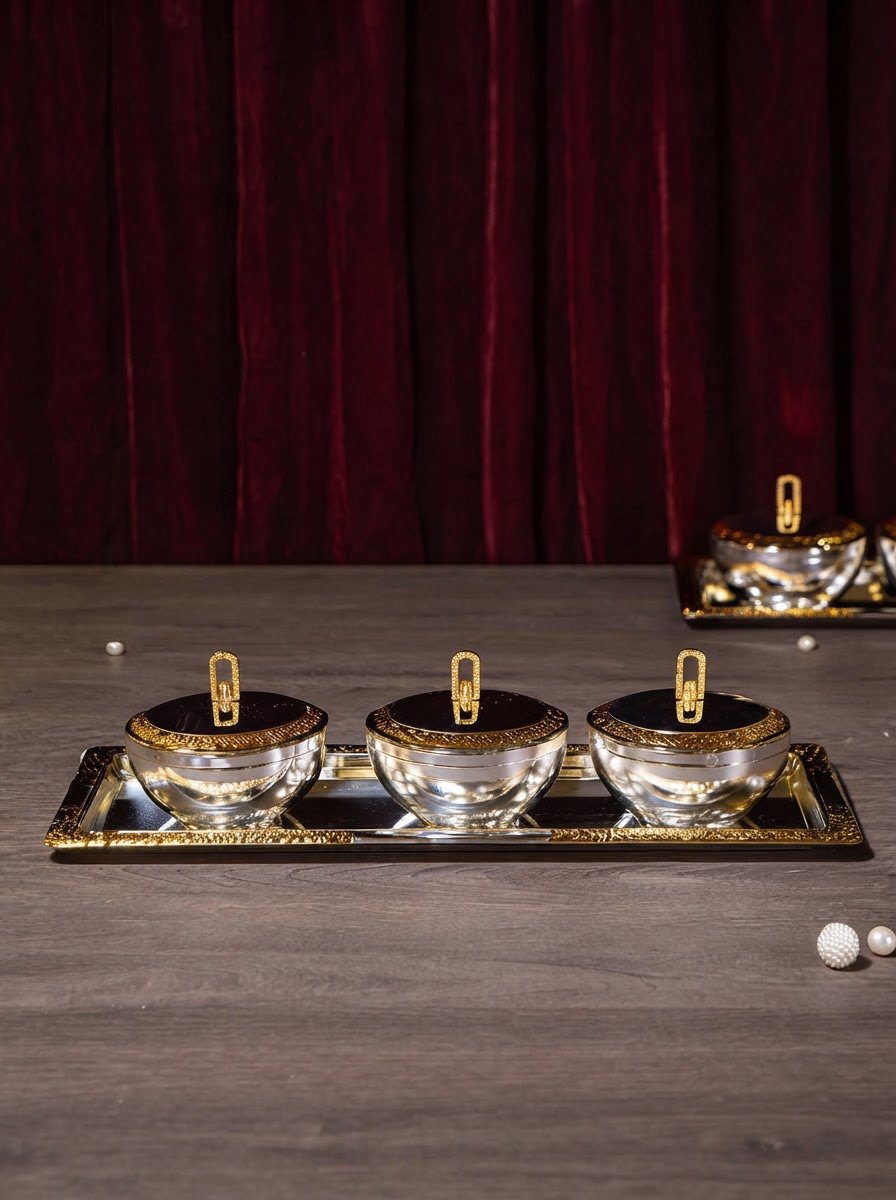 Tray with 3 Lid Bowl
