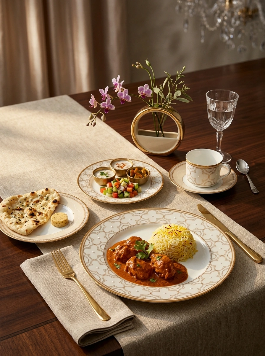 Trefolio Gold Dinner Set 45 Pcs