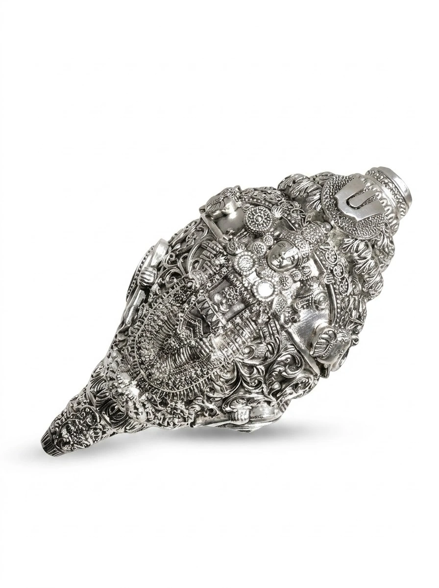 Balaji Shankh Silver Antiq