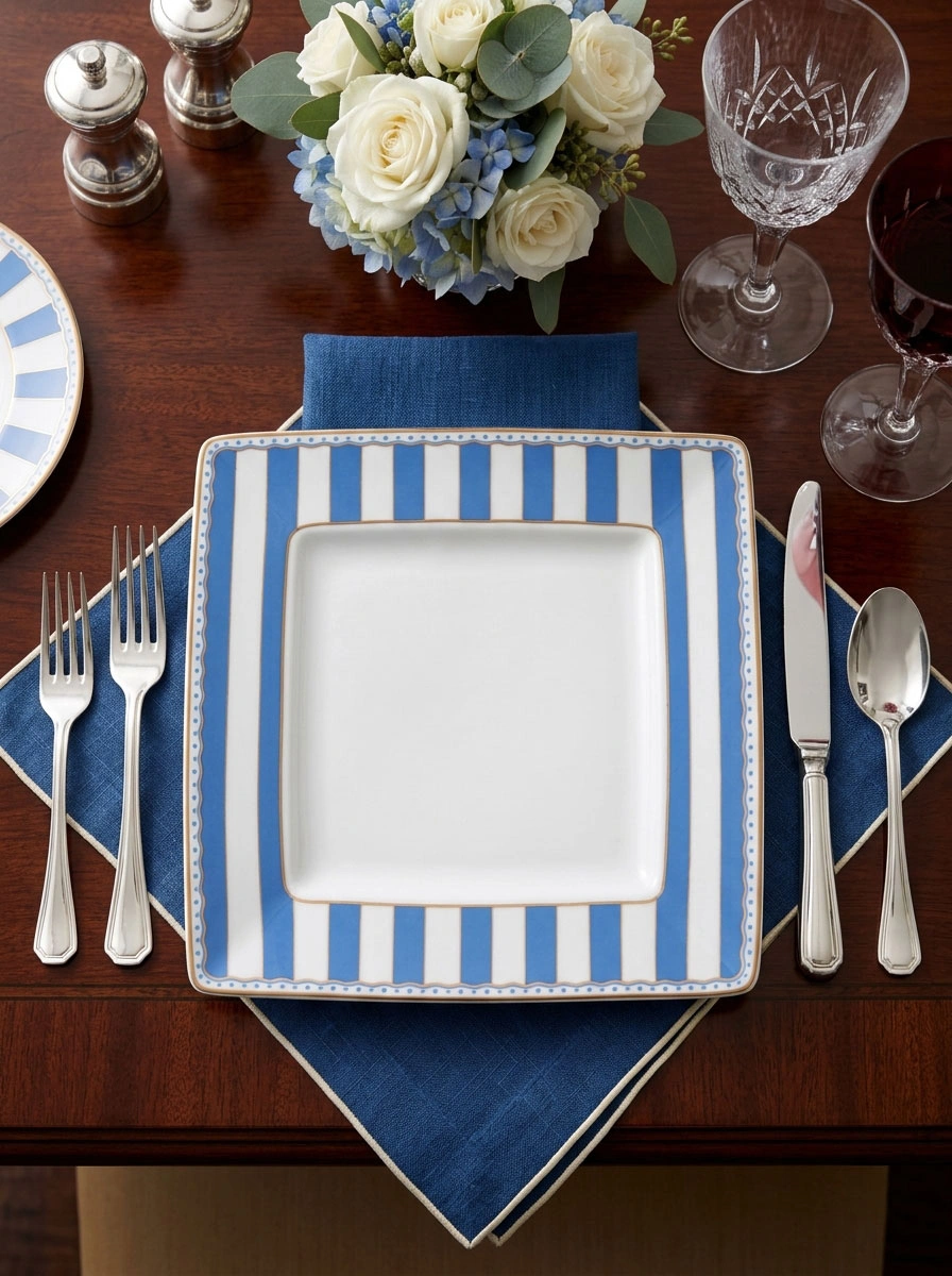 Blue Square Plate
