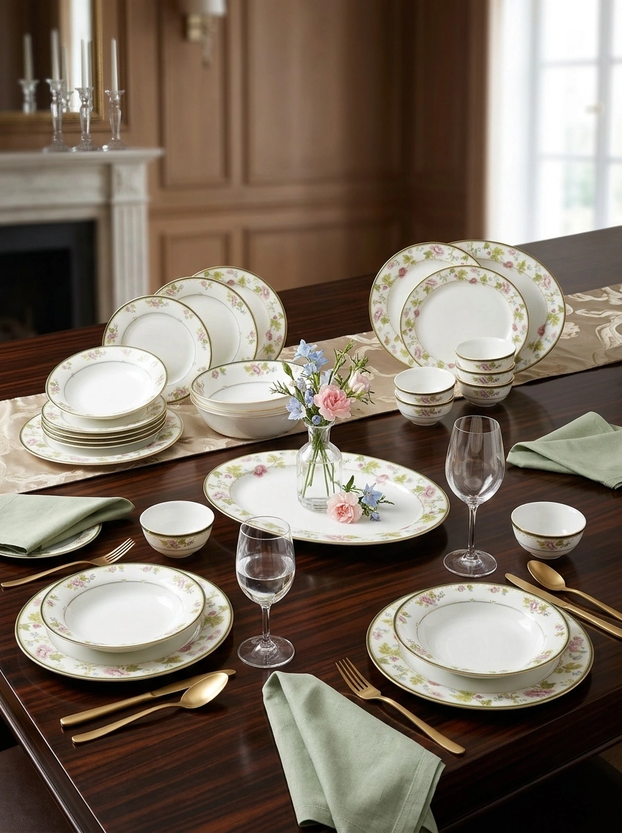 Glorious Bloom Dinner Set 21 Pc