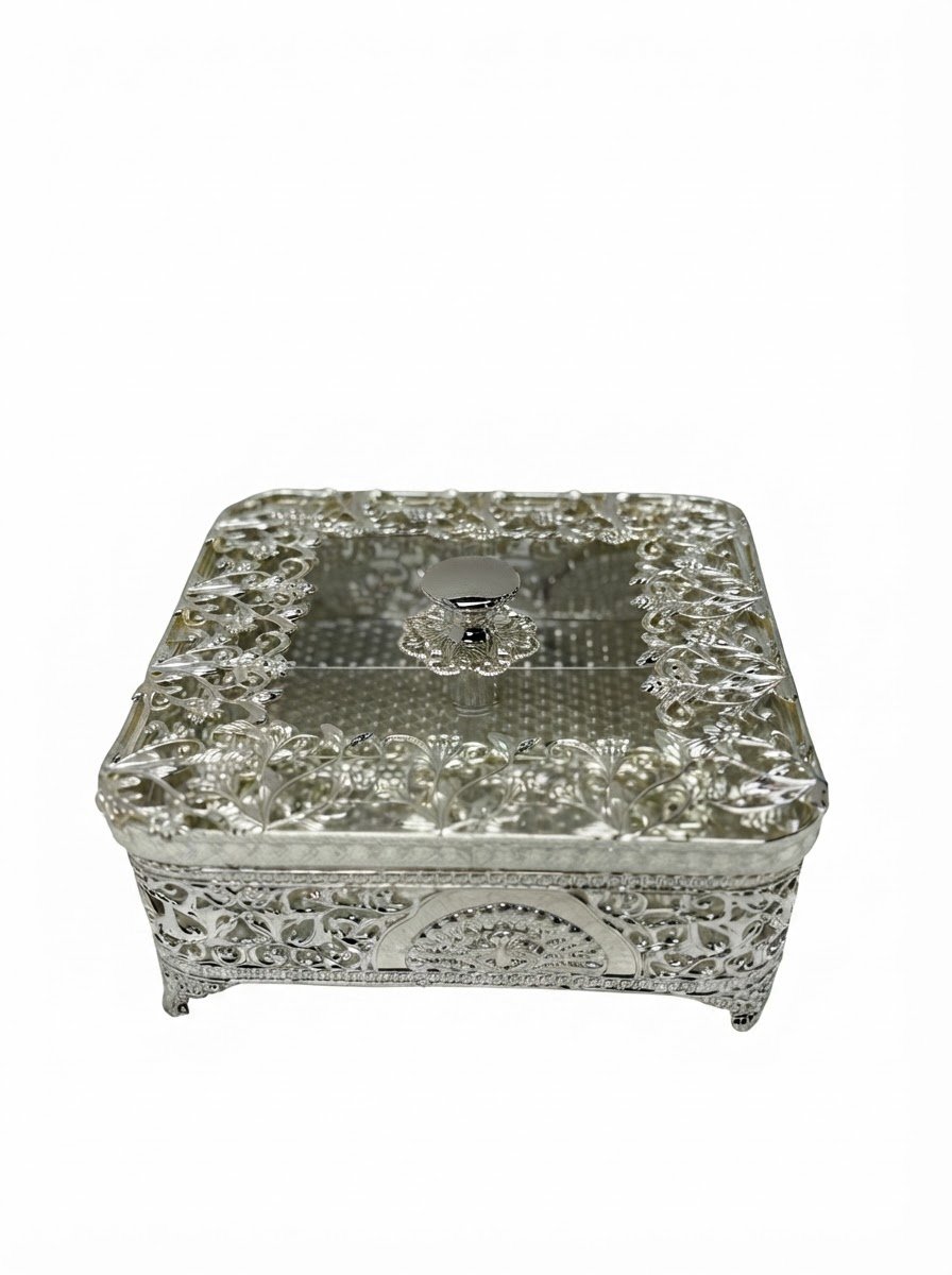 Peacock Square Dry Fruit Box