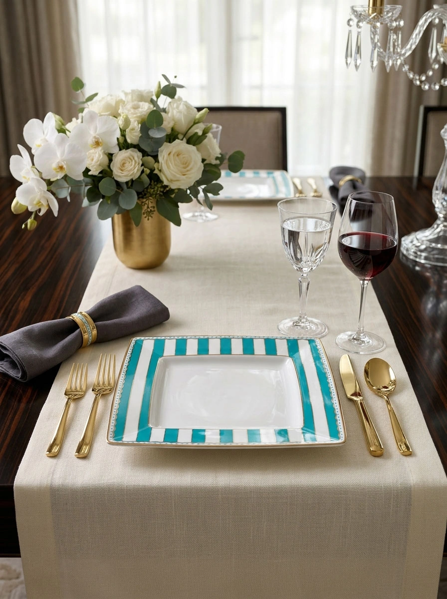 Light Blue Square Plate