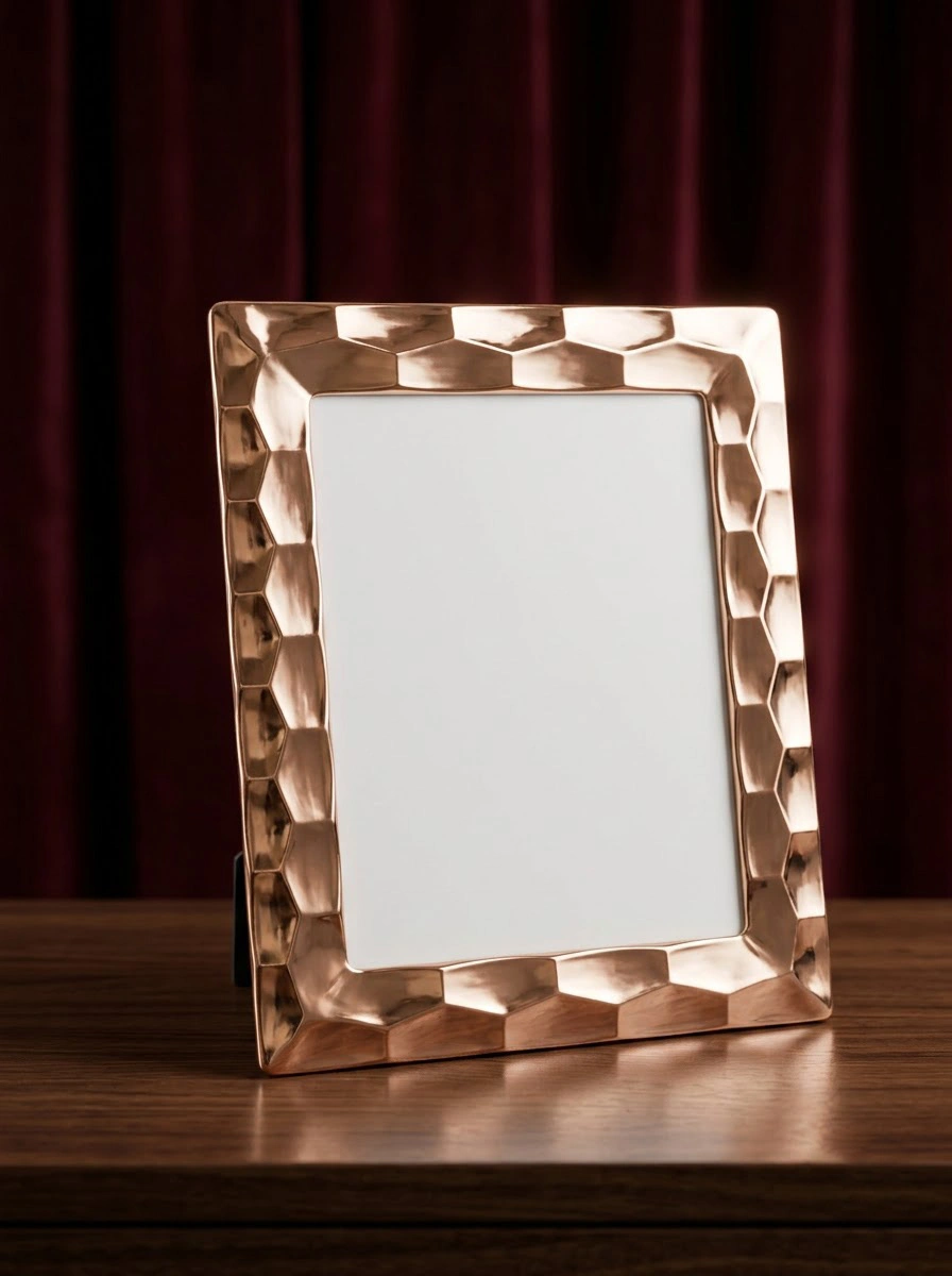 Rose Gold Finish Metal Phot Frame Small