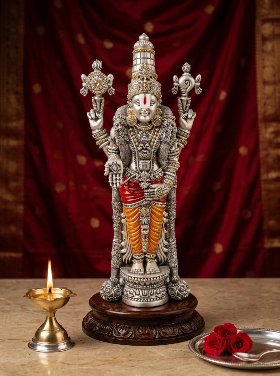 Standing Balaji Silver Antiq Emery