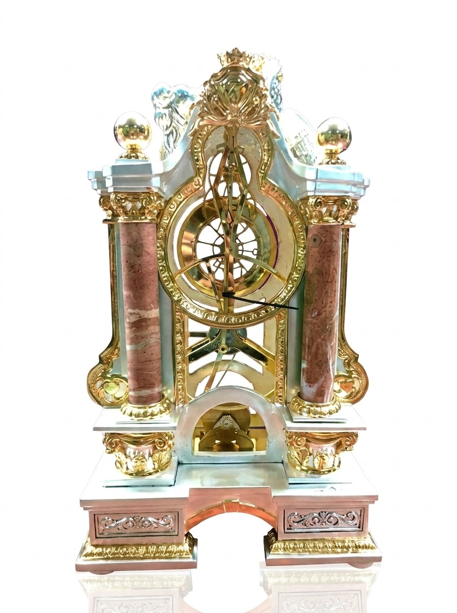 Clock with Rose Poles