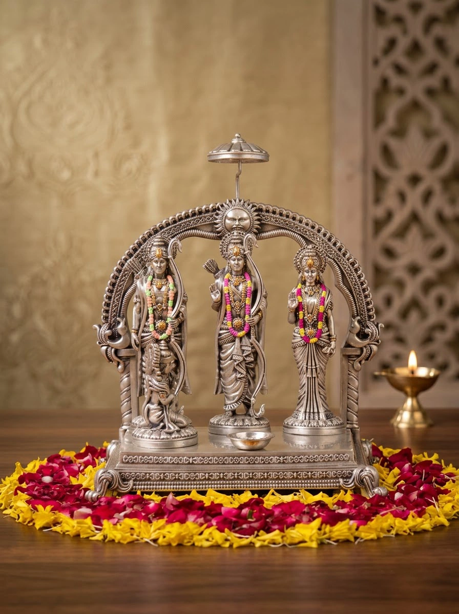 Ram Darbar with Arch Silver Antiq