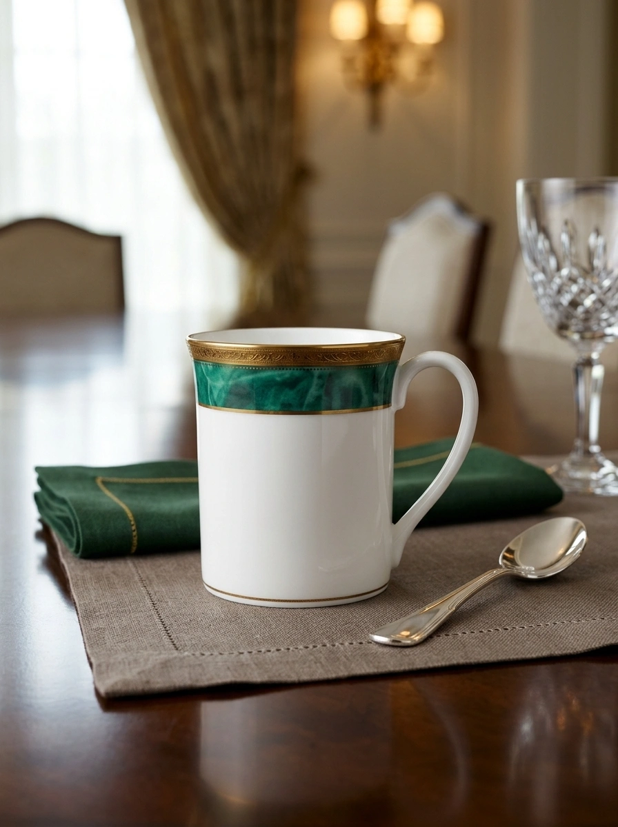 Majestic Green Mug - White Box