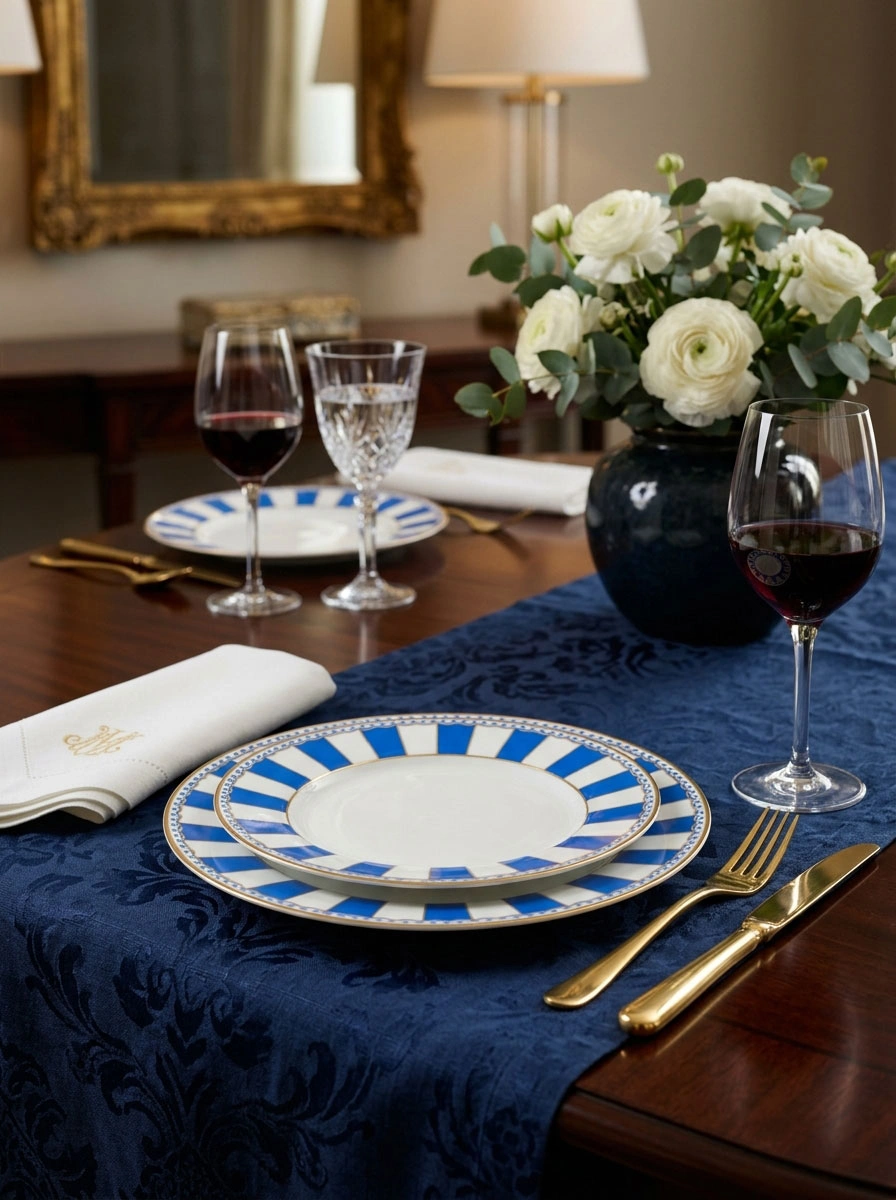 Blue Round Plate image 2