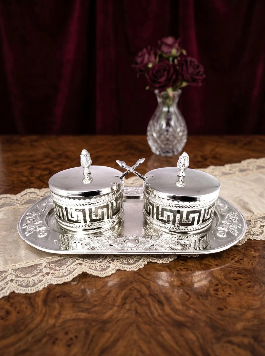 Tray with Two Sugar Pots