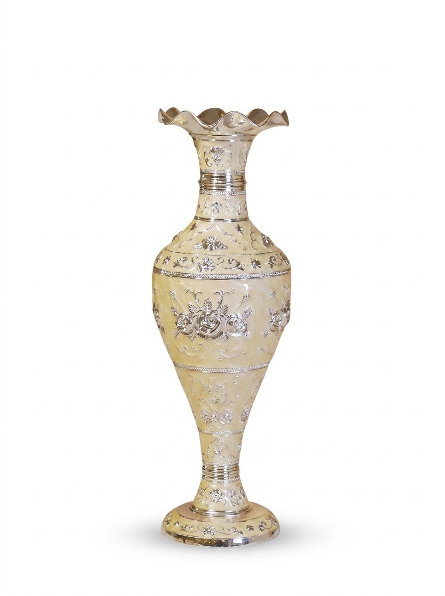 Vase- Cream Enamel