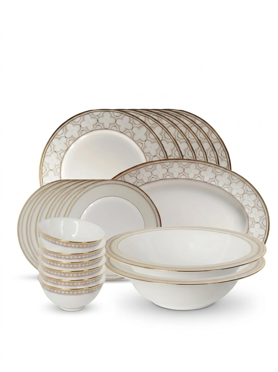 Trefolio Gold Dinner Set 21 Pcs