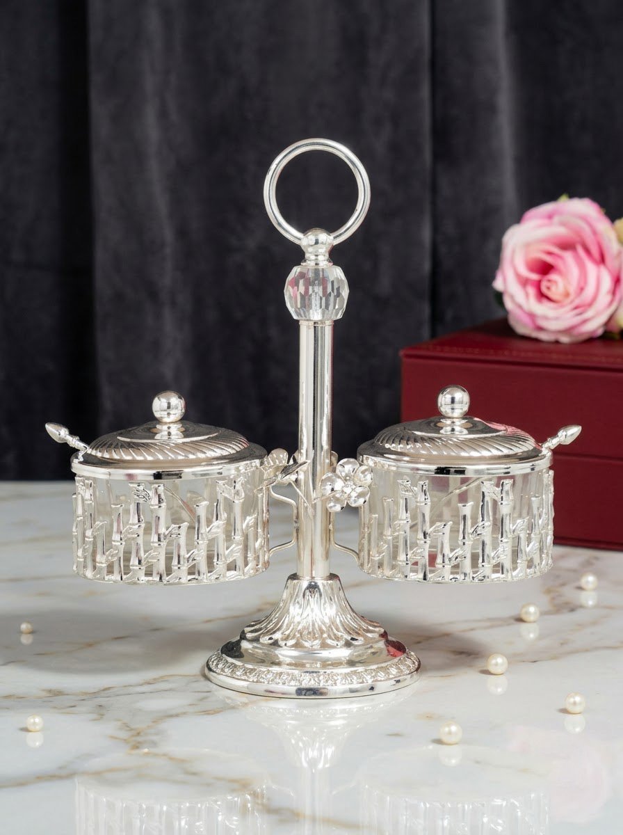 Set of 2 Sugar Pot with Handle